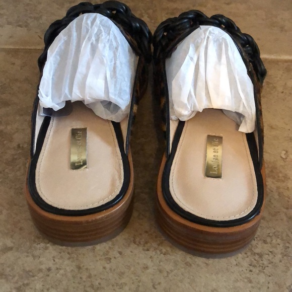 Louise et Cie leopard print mules. Leather, size 6. NIB - Picture 2 of 4